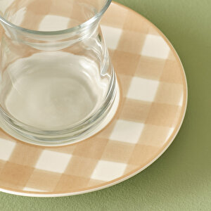 Pavia Porselen 6'lı Çay Bardağı Seti Somon (132 Cc) Somon