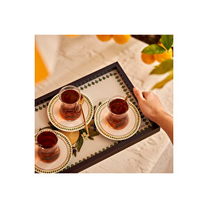 Lemoncello Porselen 6'lı Çay Bardağı Seti (170 Cc) Çok Renkli