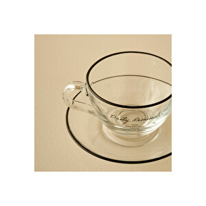 Daily Reminder 2'li Çay Fincan Seti Siyah (240 Cc) Siyah