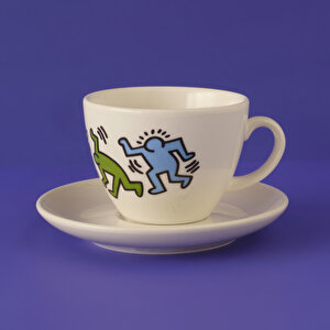 Keith Haring Colored Porselen 2'li Çay Fincanı Seti (220 Cc) Çok Renkli