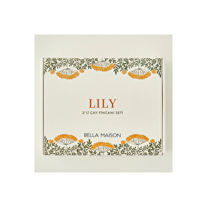 Lily Porselen 2'li Çay Fincanı Seti Yeşil (180 Cc) Yeşil