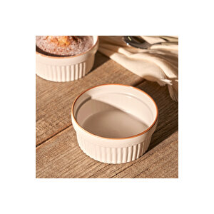 Vislo 2'li Sufle Kabı Seti Beyaz-kahverengi (290 Ml) Beyaz