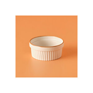 Vislo 2'li Sufle Kabı Seti Beyaz-kahverengi (290 Ml) Beyaz
