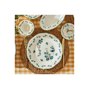 Ocaliptus Stoneware 26 Parça 6 Kişilik Kahvaltı Takımı Yeşil Yeşil