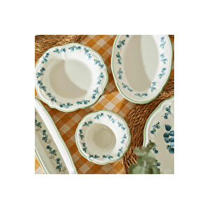 Ocaliptus Stoneware 26 Parça 6 Kişilik Kahvaltı Takımı Yeşil Yeşil