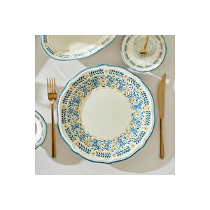 Liana Stoneware 26 Parça 6 Kişilik Kahvaltı Takımı Mavi Mavi