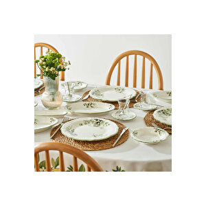 Julia Stoneware 26 Parça 6 Kişilik Kahvaltı Takımı Yeşil Yeşil