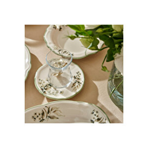 Julia Stoneware 26 Parça 6 Kişilik Kahvaltı Takımı Yeşil Yeşil