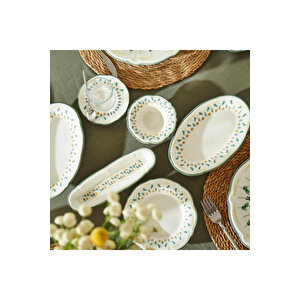 Adelina Stoneware 26 Parça 6 Kişilik Kahvaltı Takımı Yeşil Yeşil