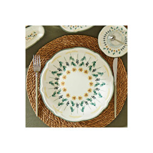 Adelina Stoneware 26 Parça 6 Kişilik Kahvaltı Takımı Yeşil Yeşil