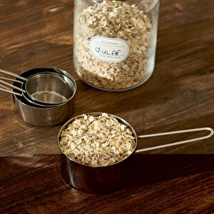 Vave Çelik Ölçü Kabı Seti Beyaz Beyaz