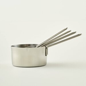 Vave Çelik Ölçü Kabı Seti Beyaz Beyaz