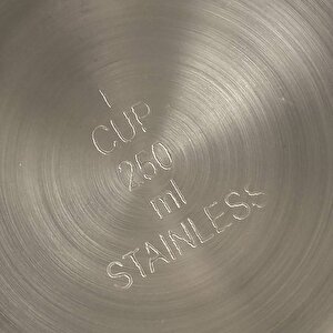 Vave Çelik Ölçü Kabı Seti Beyaz Beyaz