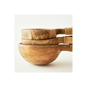 Varna 3'lü Ölçü Kaşığı Seti Naturel (21,5x8,5x5,5 Cm) Naturel