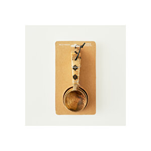 Varna 3'lü Ölçü Kaşığı Seti Naturel (21,5x8,5x5,5 Cm) Naturel