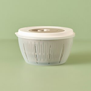 Adapt Salata Kurutucu Bej (25,6x25,6x14,2 Cm) Bej