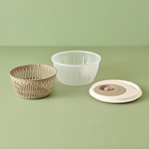 Adapt Salata Kurutucu Bej (25,6x25,6x14,2 Cm) Bej