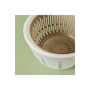 Adapt Salata Kurutucu Bej (25,6x25,6x14,2 Cm) Bej