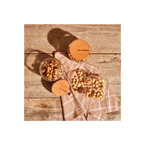 Joye Ahşap Kapaklı Kavanoz (890 Cc) Naturel