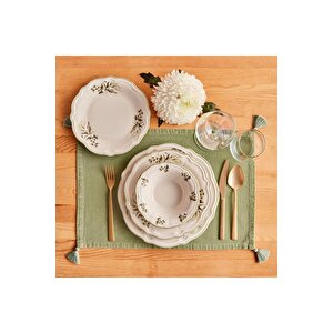 Julia Stoneware 48 Parça 12 Kişilik Yemek Takımı Yeşil