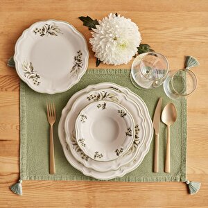 Julia Stoneware 48 Parça 12 Kişilik Yemek Takımı Yeşil