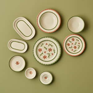 Flowers Porselen 44 Parça Yemek Ve Kahvaltı Takımı Çok Renkli