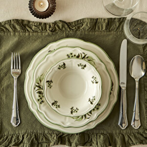Julia Stoneware 24 Parça 6 Kişilik Yemek Takımı Yeşil Yeşil