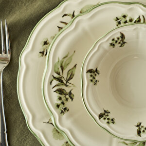 Julia Stoneware 24 Parça 6 Kişilik Yemek Takımı Yeşil Yeşil