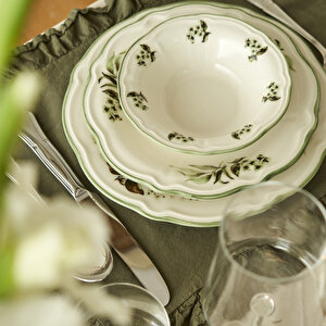 Julia Stoneware 24 Parça 6 Kişilik Yemek Takımı Yeşil Yeşil