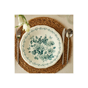 Isabella Stoneware 24 Parça 6 Kişilik Yemek Takımı Yeşil Yeşil