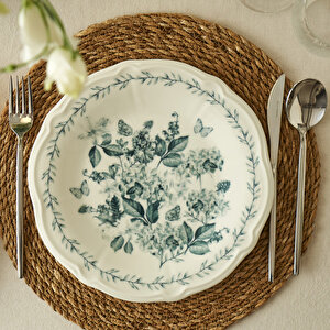 Isabella Stoneware 24 Parça 6 Kişilik Yemek Takımı Yeşil Yeşil