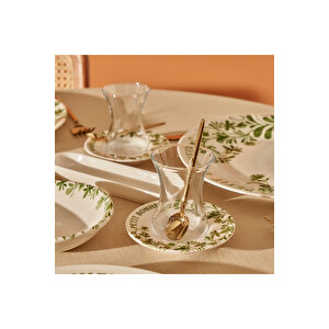 Petit Bonheur Porselen 44 Parça Yemek Ve Kahvaltı Takımı Yeşil Yeşil