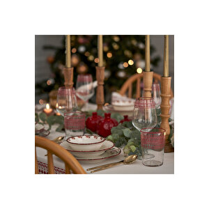 Jolly Porselen 18 Parça 6 Kişilik Yemek Takımı Kırmızı Kırmızı