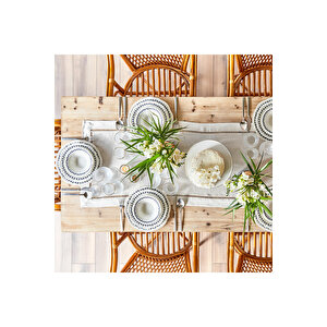 Vanessa Stoneware 48 Parça 12 Kişilik Yemek Takımı Mavi