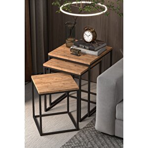 Zigon Sehpa 3'lü Küp Atlantik Çam Atlantik Çam