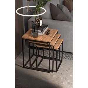 Zigon Sehpa 3'lü Küp Atlantik Çam