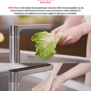 Smart Tech Kurutma Teknolojili Akıllı Mutfak Eviyesi Inox - 80x45 Cm Krom