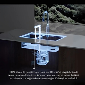 Smart Tech Kurutma Teknolojili Akıllı Mutfak Eviyesi Inox - 80x45 Cm