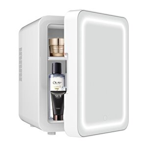 Mioji Mio 212 4l Led Işıklı Kozmetik Makyaj Krem Sıcak Ve Soğuk Ayarlı Taşınabilir Fridge Mini Dolap