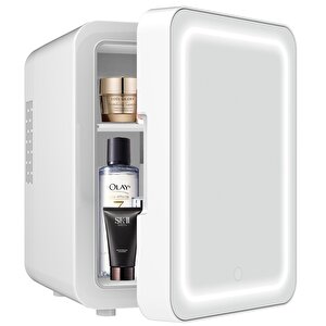 Mioji Mio 212 4l Led Işıklı Kozmetik Makyaj Krem Sıcak Ve Soğuk Ayarlı Taşınabilir Fridge Mini Dolap