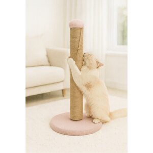 Pet Yuvarlak Kedi Tırmalama Platformu Pembe