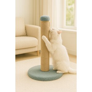 Pet Yuvarlak Kedi Tırmalama Platformu Gri