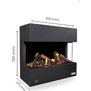 Revega H75ab Uzaktan Kumandalı Hermetik Doğalgazlı Şömine Soba