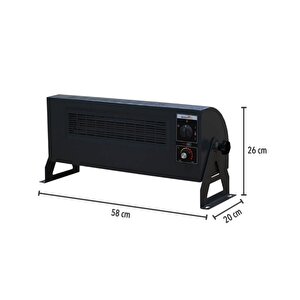 Hb3602000f 360 2000w Monofaze Elektrikli Fanlı Isıtıcı Füme