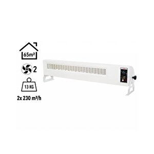 Hb3606000k 360 6000w Monofaze Elektrikli Fanlı Isıtıcı Krem