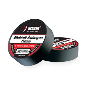 Sgs Elektri̇k İzolasyon Bandi / Si̇yah / 19mm X 10 Yrd Sgs2950 (10adet)