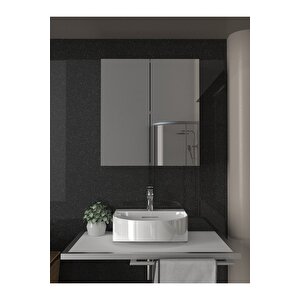 Binary Banyo Üst Dolabı Aynalı Dolap Çok Amaçlı Dolap Beyaz