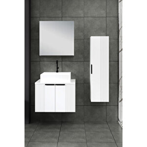 %100 Mdf -  65 Cm Chester Banyo Dolabı + 30 Cm Boy Dolabı
