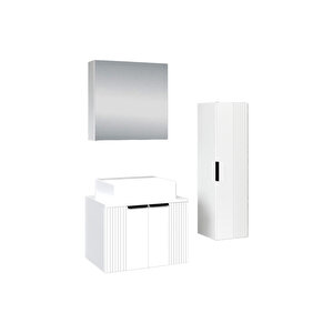 %100 Mdf -  65 Cm Chester Banyo Dolabı + 30 Cm Boy Dolabı