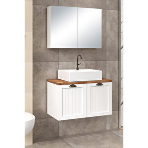 %100 Mdf - 80 Cm Aren Banyo Dolabı